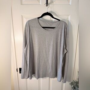 Everyday Grey Long Sleeve Crewneck Top